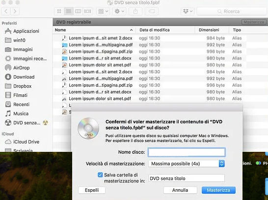 masterizzare gratis su macOS